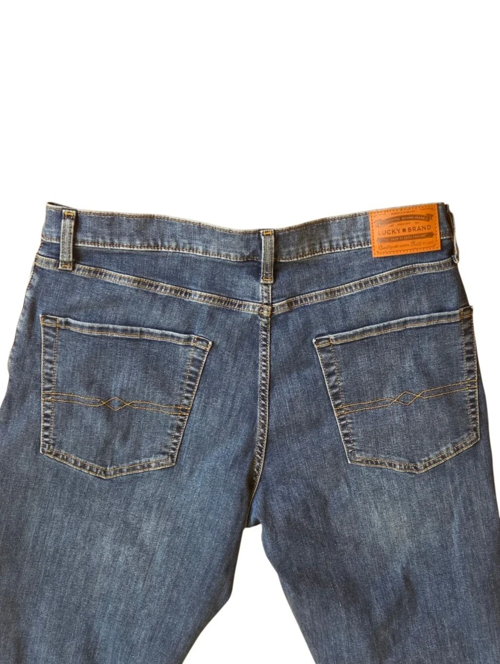 Lucky Brand 410 Athletic Straight Leg Men's 36x32 Stretch Denim Jeans